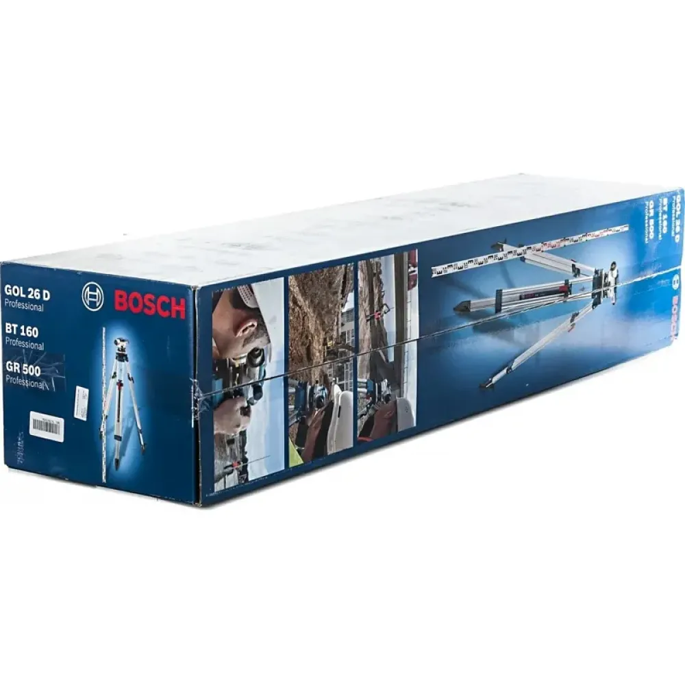 Bosch GOL 26 D Professional нивелир оптический со штативом BT 160 и рейкой GR 500, 0601068002