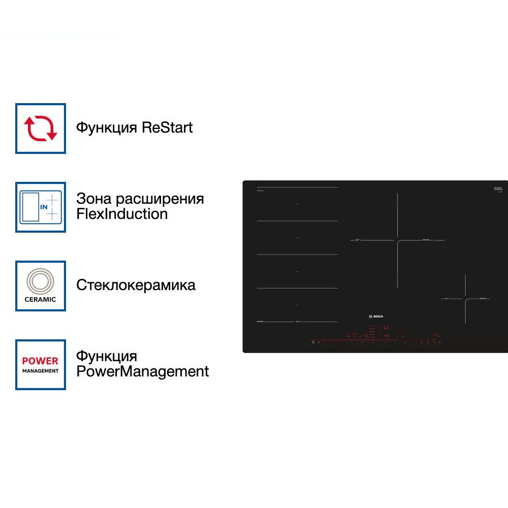 Индукционная варочная панель Bosch PXE801DC1E