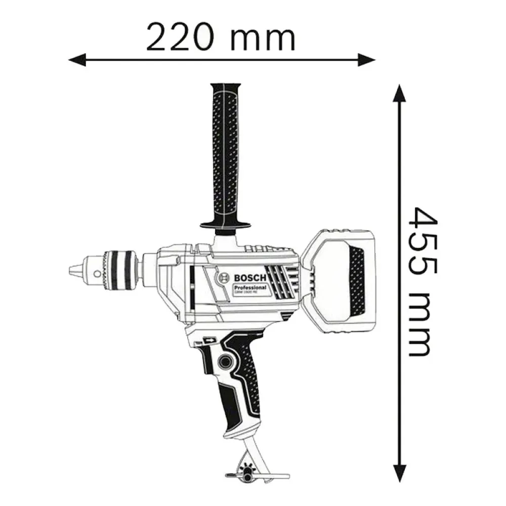 Bosch GBM 1600 RE Professional безударная дрель, 06011B0000
