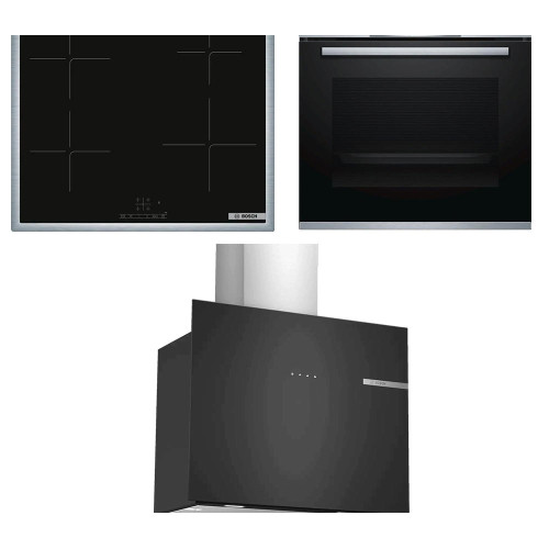 Комплект Bosch Serie 4 (PUE64KBB5E, HBA554YS0, DWF65AJ60T)