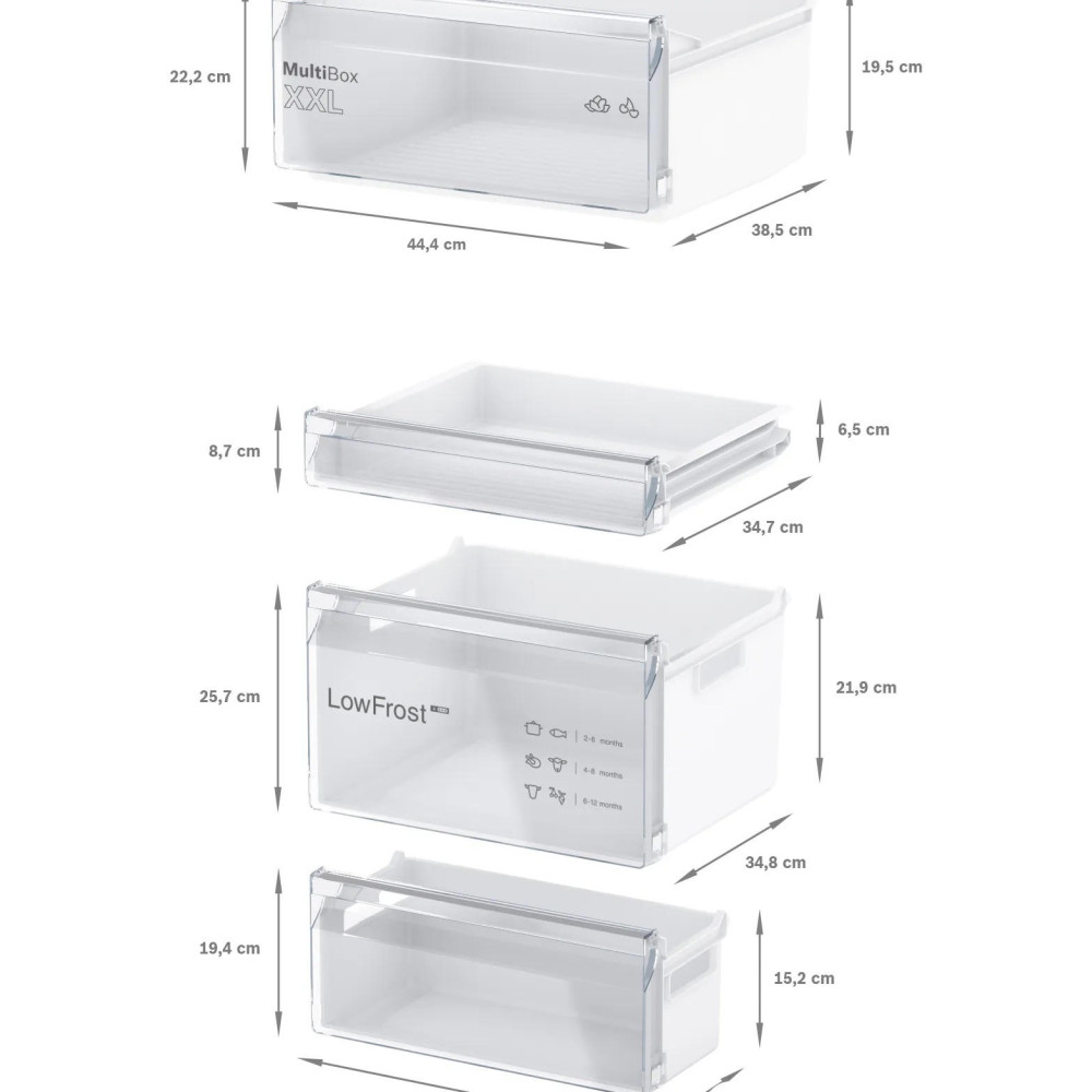Встраиваемый двухкамерный холодильник Bosch KIV 86 NFF0