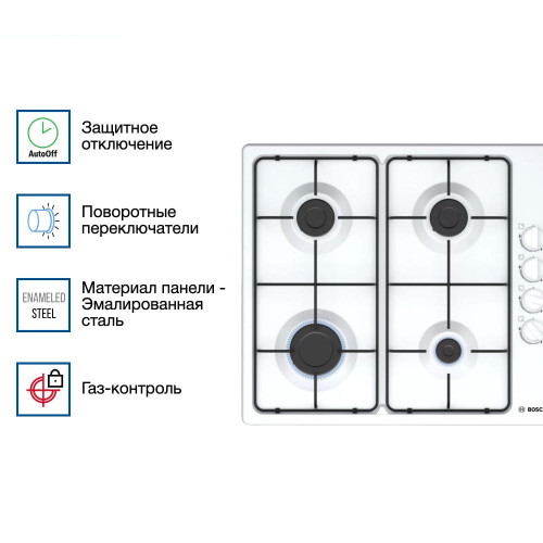 Газовая варочная панель Bosch PBP6C2B82O